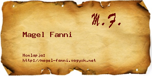 Magel Fanni névjegykártya